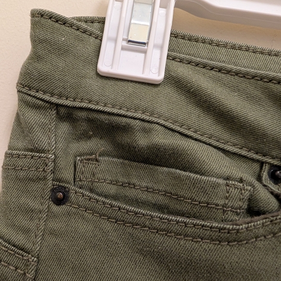 Joe Boxer Push Up Skinny Green Olive Jeggings Size 3 Juniors - Picture 4 of 5